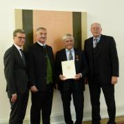 Staatssekretär Bernd Sibler, Bürgermeister Karl Malz, Manfred Wegele, stellv. Landrat Reinhold Bittner, Foto: Sabine Scheller